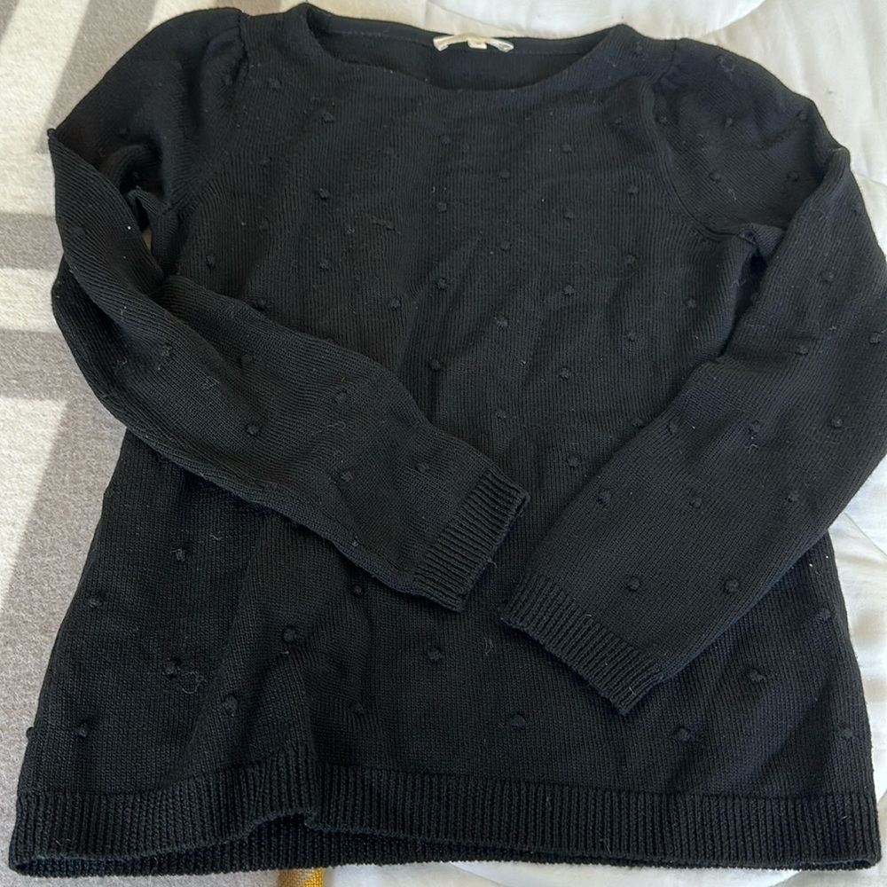 Sézane black sweater size med with cute dot details